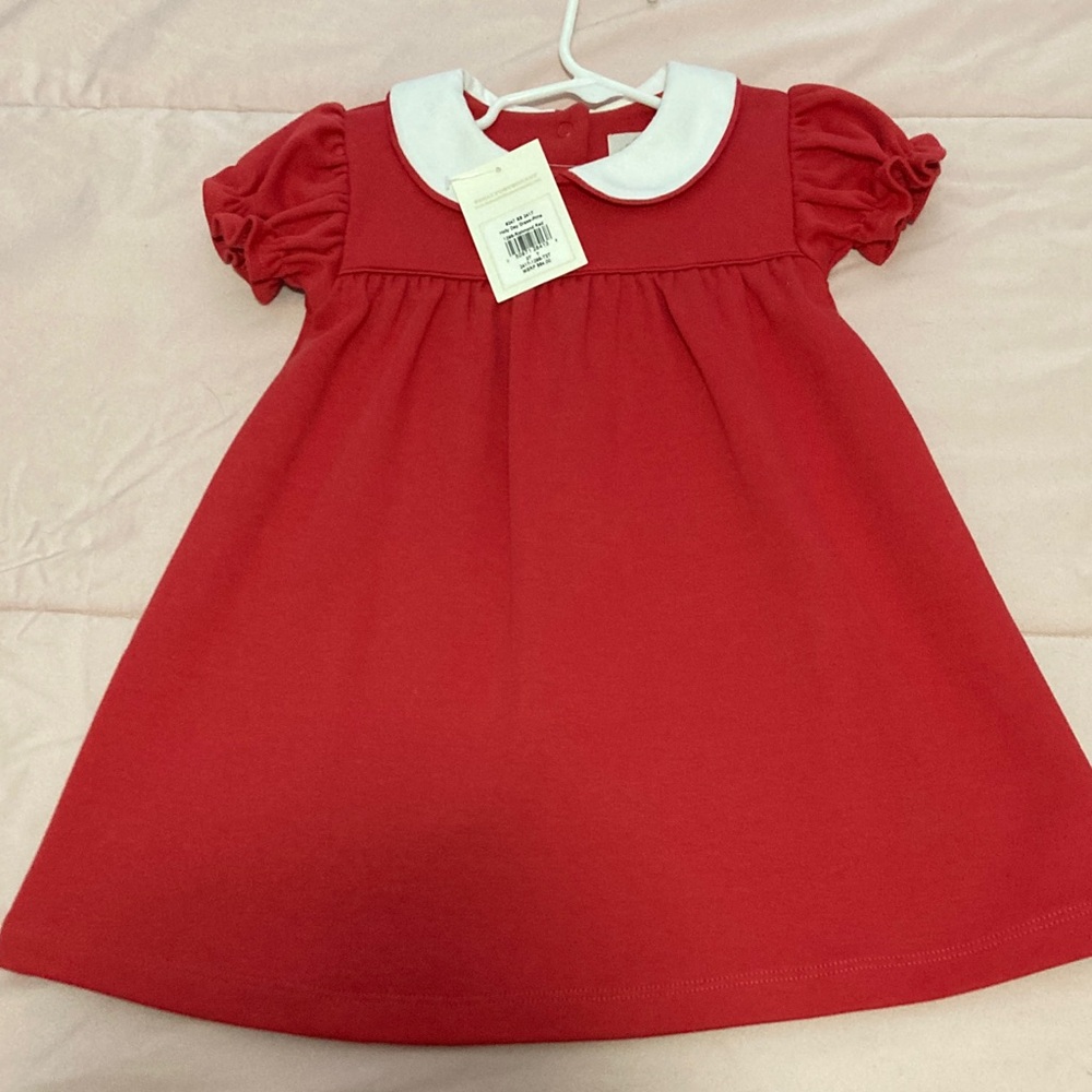 The Beaufort Bonnet Company Red Dress with White Collar